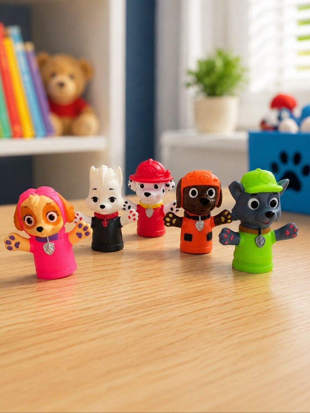 PAW Patrol Mini Finger Puppets Set of 5 Soft Rubber Kids Toy 2”
